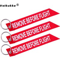 Voikukka Jewelry Red Letter One Side Printing Remove Before Flight Motorcycle Exhaust Pipe Plug Streamer Keychain Wholesale