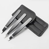 3pcs Premium Sharp Flat/oblique/pointed Tweezers Tweezers Set - Precision Stainless Steel Eyebrow Tweezers Set - Precision