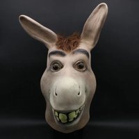 Funny Donkey Mask Masquerade Props Donkey Head Animals Masks Halloween Horror Ghost Latex Hood Adults Cosplay Costume Headgear