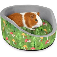 Guinea Pig Bed Soft Rabbit Beds with Thick Removable Mat Machine Washable Cozy Guinea Pigs House for Bunny Round Cup Bed
