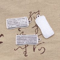 10pcs Charms Computer Keyboard 14x31mm Antique Silver Color Plated Pendants Making DIY Handmade Tibetan Silver Color Jewelry