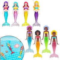 New Mermaid Dive Toys 2/3/4 PCS Colorful Bath Toy Play in Water Pool Float Toys 2 Rising Modes Games for Toddlers Children Gift