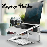 Universal Double Layer Laptop Stand Ventilated Detachable Mount Computer Stand Iron Universal Base Notebook Riser Desktop Use