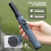 Portable Flamethrowers Lighter Windproof Torch Lighters Bright Fire Lighter with Keyrings for Candle BBQ Firework