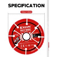 EZARC 2PCS 115mm Carbide Cutting Discs, Angle Grinder Cutting Wheel for Wood, Wood with Nails, Laminate, Plastic, Plaster