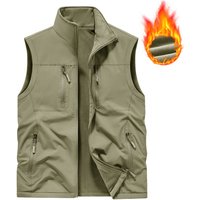 Men's Outdoor Plush Thick Double-sided Warm Vest for Spring and Autumn Hiking Camping Windproof Breathable and Warm Vest