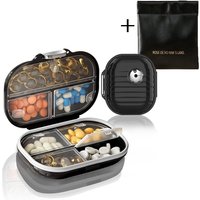 7-Tage-Pillendose für Reisen, wasserdicht, tragbar, Mini-Schmuckaufbewahrung, Organizer, wöchentlicher Tablet-Spender, Paket, Medikament, Medikamenten
