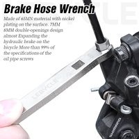LEBYCLE MTB Road Bicycle Oil Pipe Torque Wrench Oil Brake 7-8MM Open Pipe Locking Screw Wrench Bike Brake Locking Repair Tool