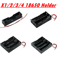 18650 Plastic Battery Holder Solder Serial 1X 2X 3X 4X Slots 18650 Rechargeable Batteries Container Module