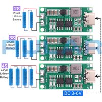 18650 Lithium Battery Multi-Cell 2S 3S 4S Type-C To 8.4V 12.6V 16.8V Step-Up Boost PLR Polymer Li-Ion Charger 7.4V 11.1V 14.8V