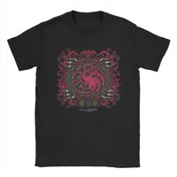 Game of Thrones House Targaryen Sigil TShirt Summer Cotton T-Shirts For Men Trendy Cool Design Tshirt Short-Sleeve Y2K Top Tees