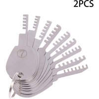 New Sale 2026 1Set HUK Tools Stainless Steel Comb Lock - 9-in-1 Full Repair Kit with Stainless Steel Key Blanks