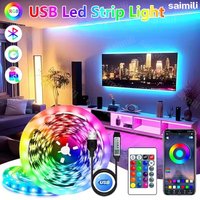 LED Strip Lights RGB 5050 LED Strips Bluetooth APP Control Color Changing Cuttable dimmable For Bedroom Room Kitchen Bar
