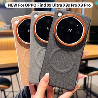 Business Linen Fabric Magnetic PC Case for OPPO Find X9 Ultra X9s Pro X8s Pro Ultra Reno 15 Pro Max for Magsafe Charging Fundas