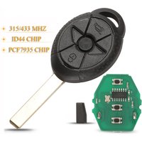 jingyuqin 3 Buttons EWS Smart Remote Car Key Fob 315Mhz/433Mhz ID44 Chip For Old BMW Mini Cooper S R50 R53