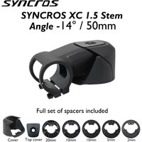 SYNCROS XC1.5 MTB Stem Alloy -14° /50mm Clamp 31.8mm Steerer 1 1/8" For the 2021 SCOTT Spark RC Mountain Bike Handlebar Stem