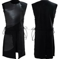 Medieval Adult Men Archer Larp Knight Costume Black Warrior Armor Armour Outfit Roman Solider Gear Coat Clothing