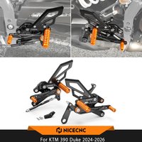 NICECNC For KTM 390 Duke 2024-2026 Adjustable Rearset Foot Peg Kit Footrest For KTM 390 Duke 2026 390 Duke 2025 390 Duke 2024