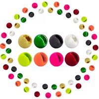Aventik Eupheng25pc 2.5-4.5mm Tungsten Beads Fly Tying Material Nymph Most Density Slotted Beads Head Ball Fishing Accessory
