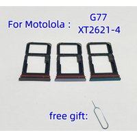 SIM Card Tray SD card Tray chip slot For Motolola Moto G77 XT2621-4 dual sim slot card tray Adapter drawer Holder