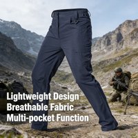 Men's Military Tactical Pants Waterproof Quick Dry Lightweight Multi-Pocket Cargo Trousers for Hiking Hunting Outdoor Work Pants