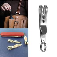1PC stainless steel Clasp steel Alloy Key Ring Outdoor EDC Tool stainless steel Buckle Hook Outdoor Camping Hover Clip Camping T