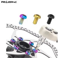 RISK Mountain Bike T25 Disc Screw M5x10 Plum Blossom Disc Brake Disc Fixing Screw Titanium Alloy Bicycle Brake Disc Screws