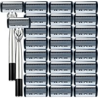 Manual Shaver Upgraded with 8 Layers of Scratch Resistant Men's Stainless Steel Knife Holder