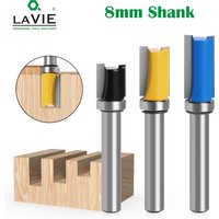1pc 8mm Shank Flush Trim Router Bit Pattern Bit Top Bottom Bearing 1/2" Blade Template Wood Milling Cutter Carpenter MC02210S