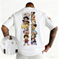 Plus Size One Piece Anime Printed Summer Men and Women T-shirt Casual Parent Child Top Fashion Y2K Street Wear Harajuku Style