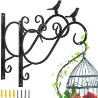 Hanging Plant Hanger Outdoor Metal Hanging Brackets Fence Wall Hooks for Flower Baskets Bird Feeders Lanterns Wind Chimes