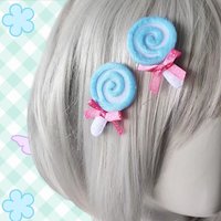 Lolita Girls Lollipop Bowknot Hair Clips Y2K Decorative Star Dopamine Multicolor Hair Barrettes Cute Kids Hair Accessories