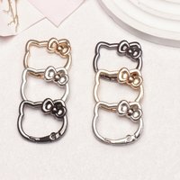 Cute Mini Hello Kitty Zinc Alloy Cute Cat Bow Hanging Buckle Carabiner Fashion Luggage Toy Doll Decorative Accessories Gifts