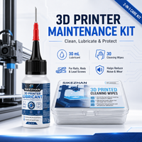 3D Printer Maintenance Kit Lubricant Oil 30ml with 30 Cleaning Wipes for Rails Rods Lead Screws Smooth Motion Noise Wear Care