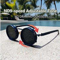 AliExpress Julyrays Cycling Punk Polarized Round Sunglasses ND9 Adjustable Dimming Sun Glasses Women Men Fishing Eyeglasses Outdoor Shades UV400
