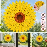 Sunflower Window Fly Traps Paper Sticky Catcher House Fly Pest Control Non Toxic Glue Traps For Kitchen Food Cupboard Bug Killer