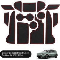 SMABEE for Kia Niro EV 2023-2026 Anti-Slip Gate Slot Mat PVC Center Console Liners Rubber Door Groove Pad Non-slip Accessories