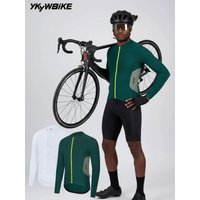 AliExpress YKYWBIKE 2026 Cycling Jersey man Spring Long Sleeve Jersey Fall Ultra-Thin Fleece Road Bike Shirt Bicycle Tops Pro MTB 15-25°C