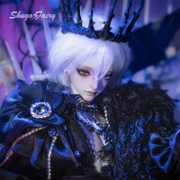 BJD Doll 1/4 Valac Full Set Gothic Dark Style Ambitious Schemer Young Male Duke Figure Thorn Crown Outfit Gift Shuga Fairy MSD