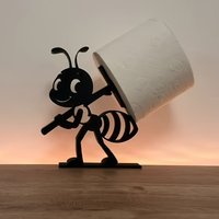 Ant-Shaped Roll Paper Holder | Bathroom Creative Ornaments, Multi-Functional Paper Towel Storage Crafts, Plastic Material