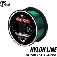 Super Strong Nylon Fishing Line 200m Japan Durable Monofilament Fishing Wire Sea Freshwater Main Line Leader Fishing Wire 2-20LB
