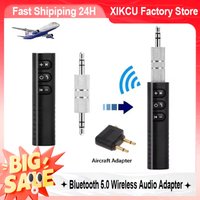 XIKCU Car Bluetooth Receiver Transmitter Wireless Audio Adapter 3.5mm AUX Jack Stereo Music Car Kit Speaker Amplifier with Mic