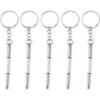 NEW-400Pcs 3 In 1 Eyeglass Screwdriver Sunglass Glasses Watch Repair Tool Kit With Keychain Portable Screwdriver Tool