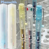 Planwith 4-in-1 Color Gel Pen 0.5mm Soft Grip Click Stress Relief Quick Dry Smooth Writing Ballpoint Pens Office School Supplies