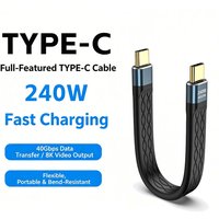 240W PD3.1 & 40Gbps USB4, 8K Video Short USB C Cable, Compatible with MacBook, IPhone 15/17,IPad for Fast Charging