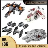 Micro Imperial Fighters MOC Building Block Republic Gunship Starfighter Spaceship DIY Assembly Bricks Children Toys Xmas Gifts