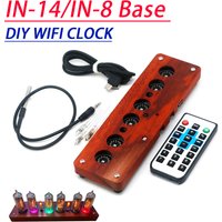 6bit WIFI Clock IN14 IN8 Nixie Tube clock Base TYPE-C USB F/ IN-14 IN-8 glow tube Digital Display TIME date Temperature W Alarm