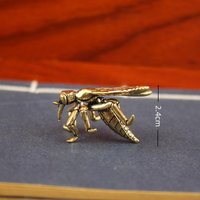 Solid Brass Mosquito Statue Vintage Insect Sculpture Desk Decor Unique For Home Office Conversation Starter And Gift