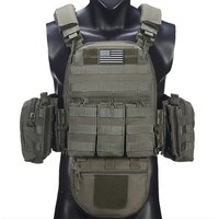 The quick release seven piece hunting vest for shoulders and waist uses tear resistant and wear-resistant materials