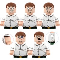 New Anime Figure Peter Griffin Big Belly Minifigure Models Diy Pete Expression Kids Toys Building Blocks Gift Boys Girls Juguete